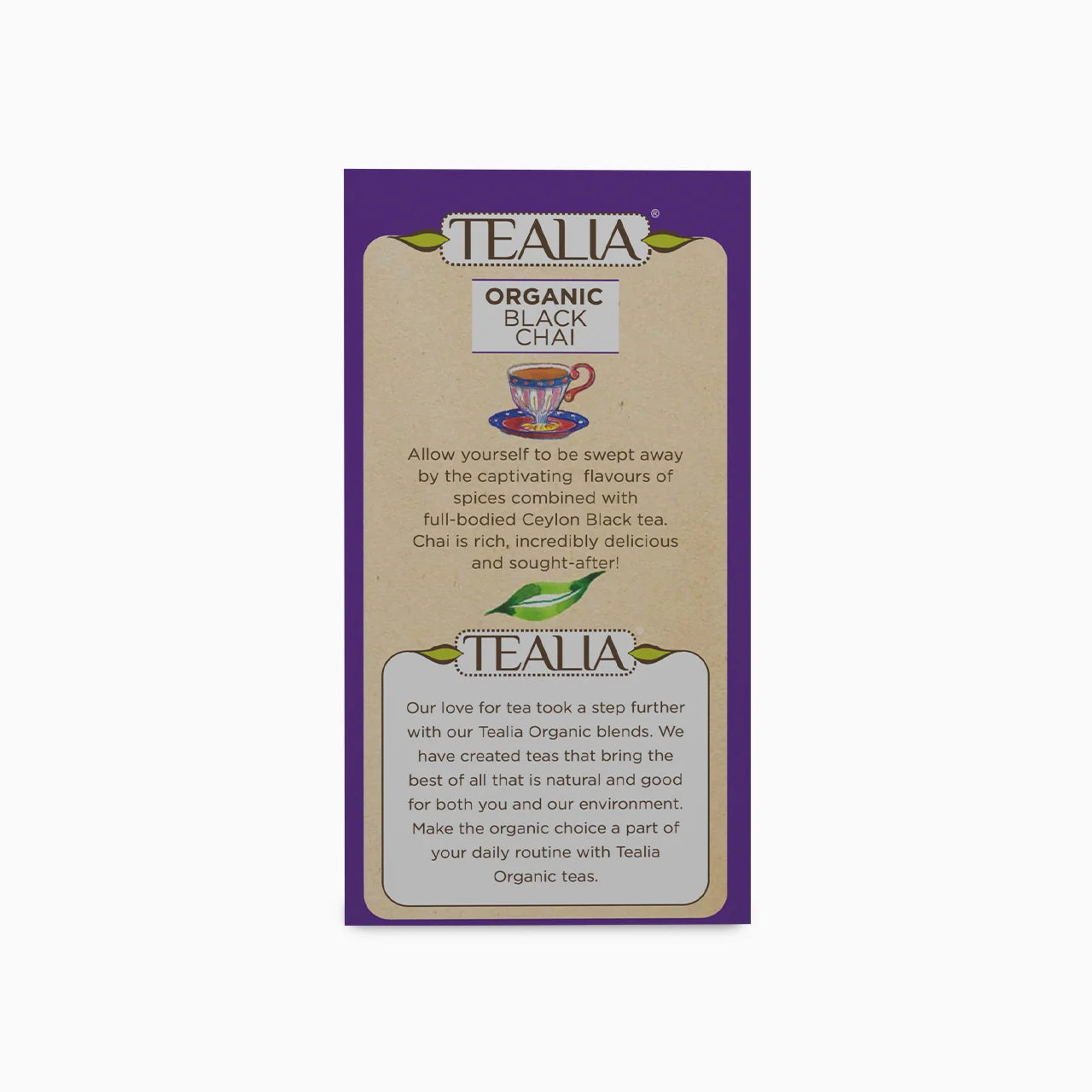 Organic Black Chai (20 Envelope Tea Bags)