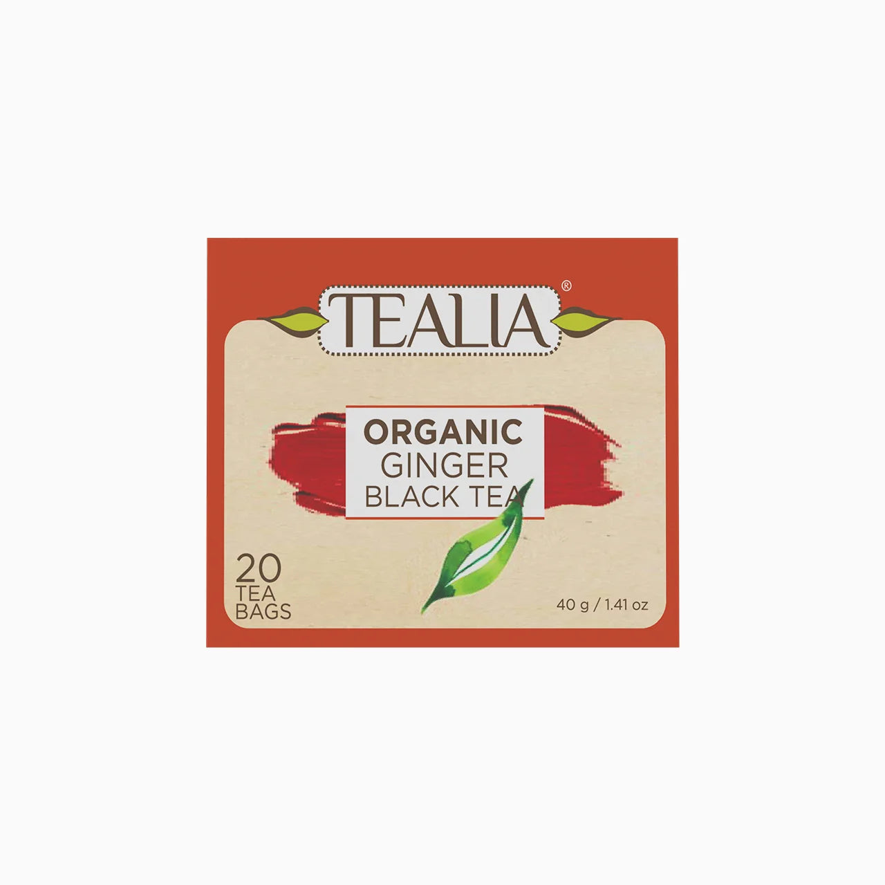 Organic Black Tea with Ginger (20 Envelope Tea Bags)