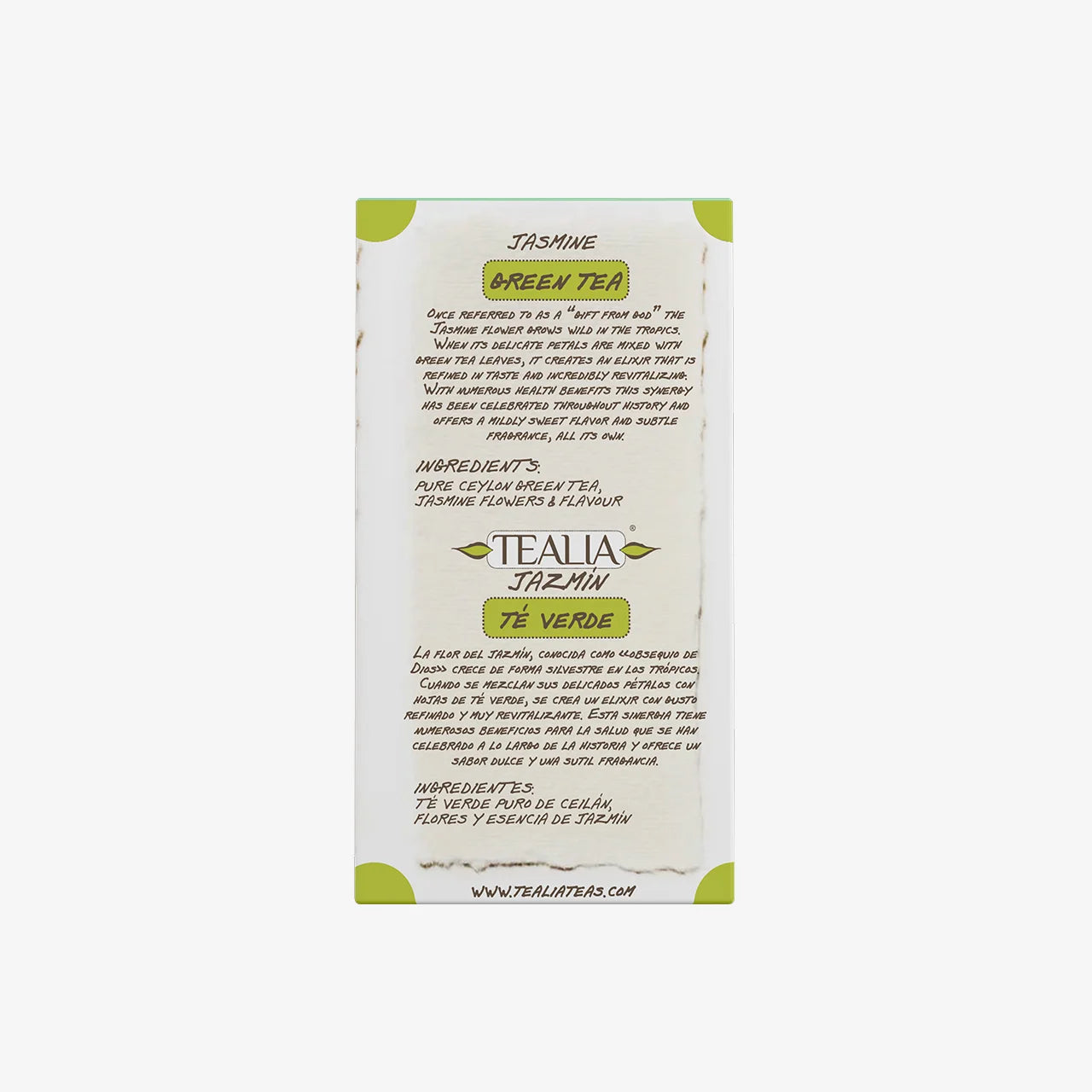 Jasmine Green Tea (20 Pyramid Tea Bags)