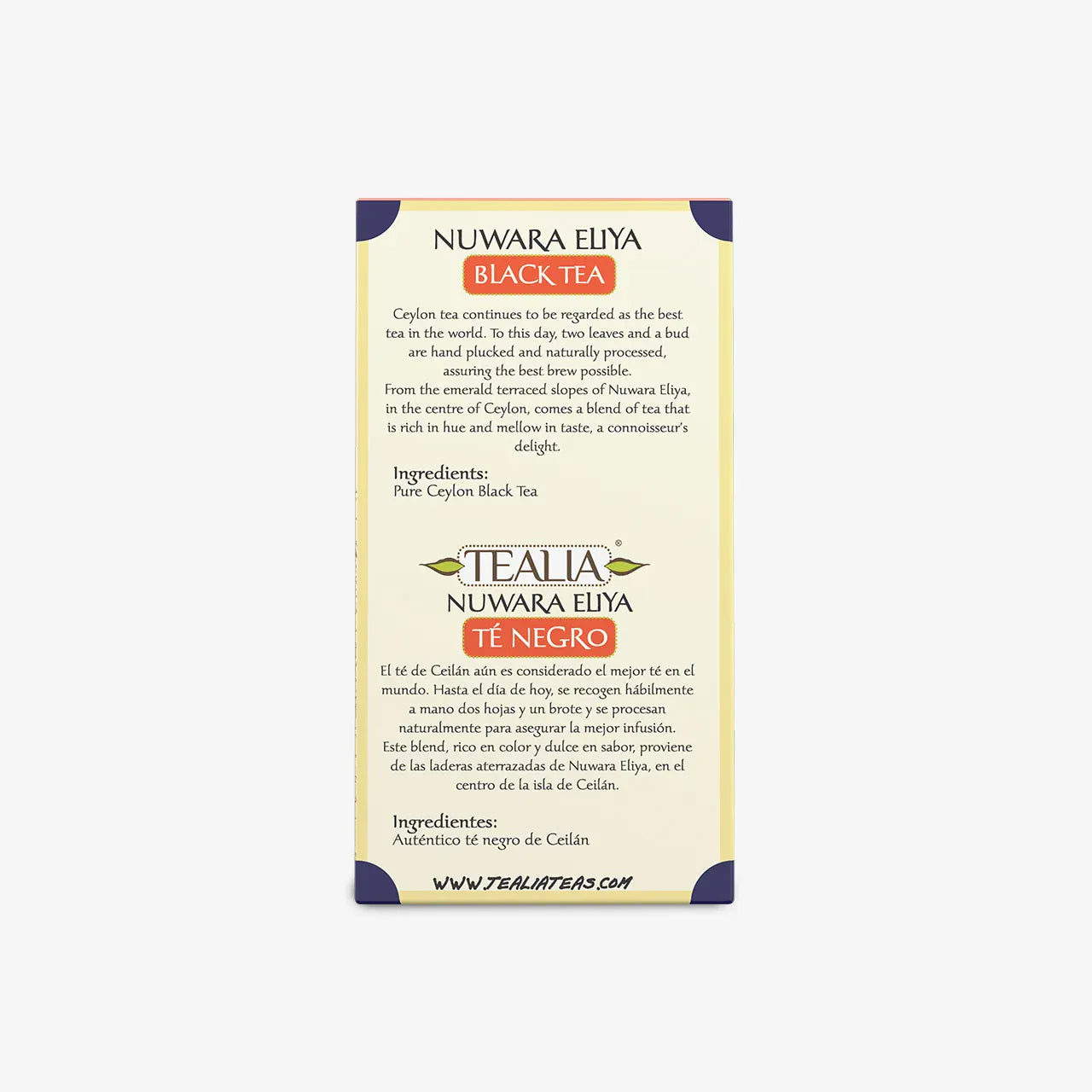 Ceylon Regional Tea - Nuwara Eliya (Pyramid Tea Bags)