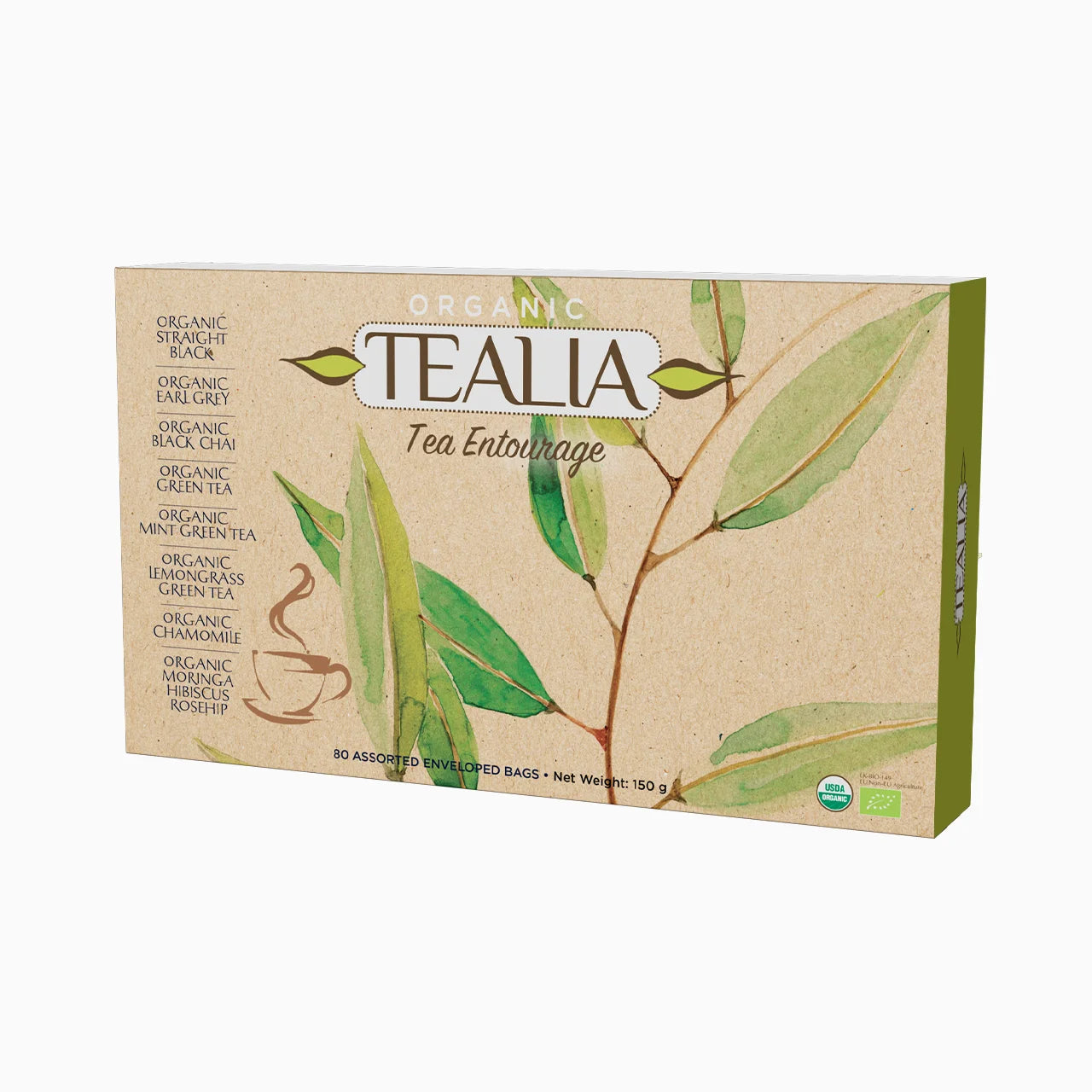 Tealia Organic Mix Tea Box - 8 blends x 10 TB