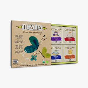 Tealia Organic Black Tea Box - 4 blends x 10 TB