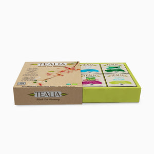Tealia Organic Green Tea Box - 4 blends x 10 TB