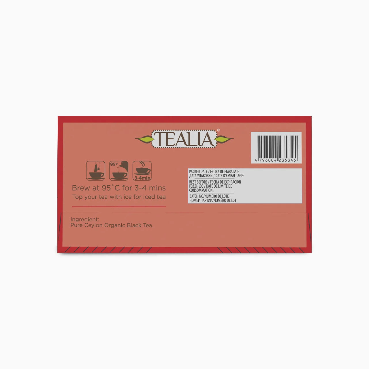 Organic Straight Black (20 Envelope Tea Bags)