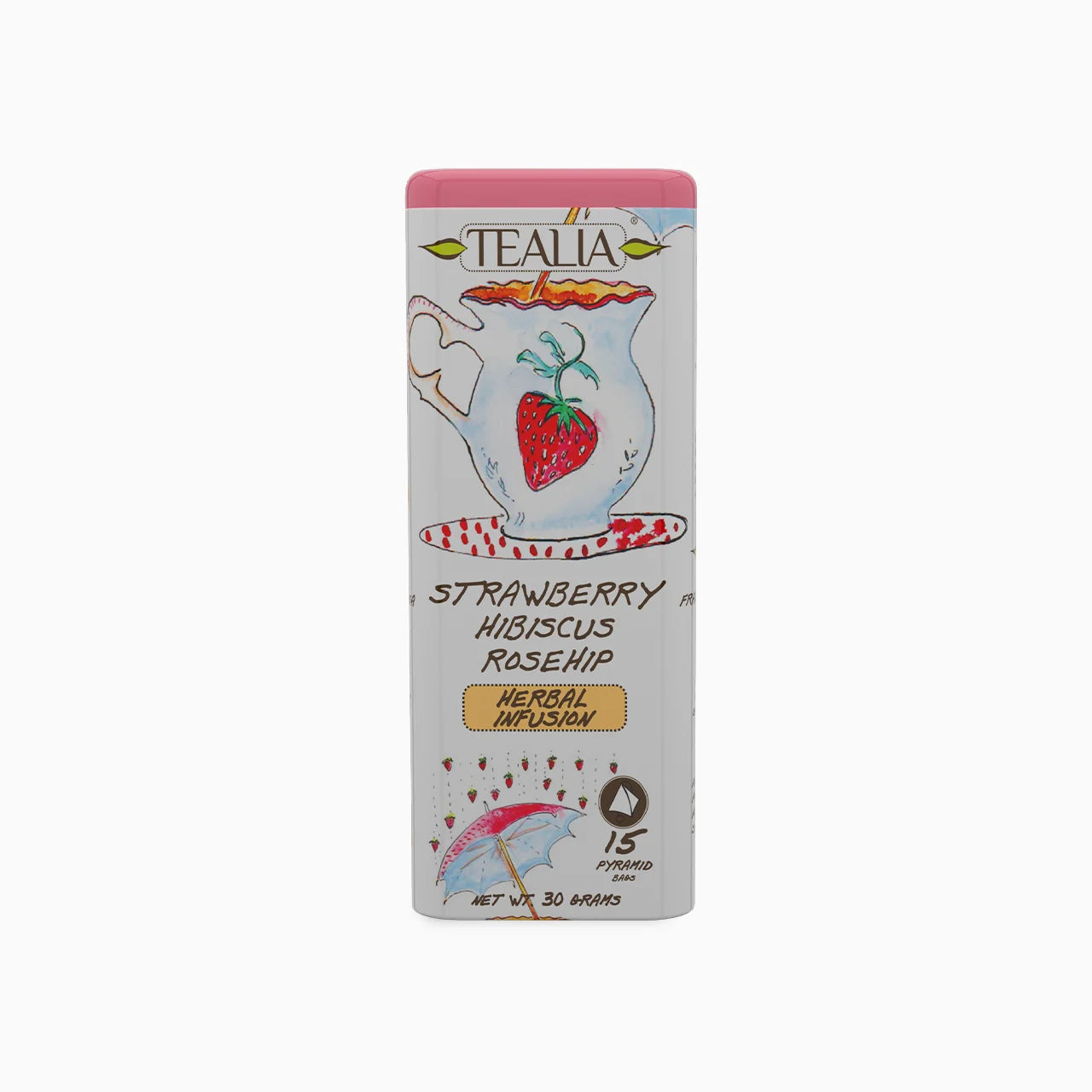 Strawberry Hibiscus Rosehip 15 Pyramid Tea Bags