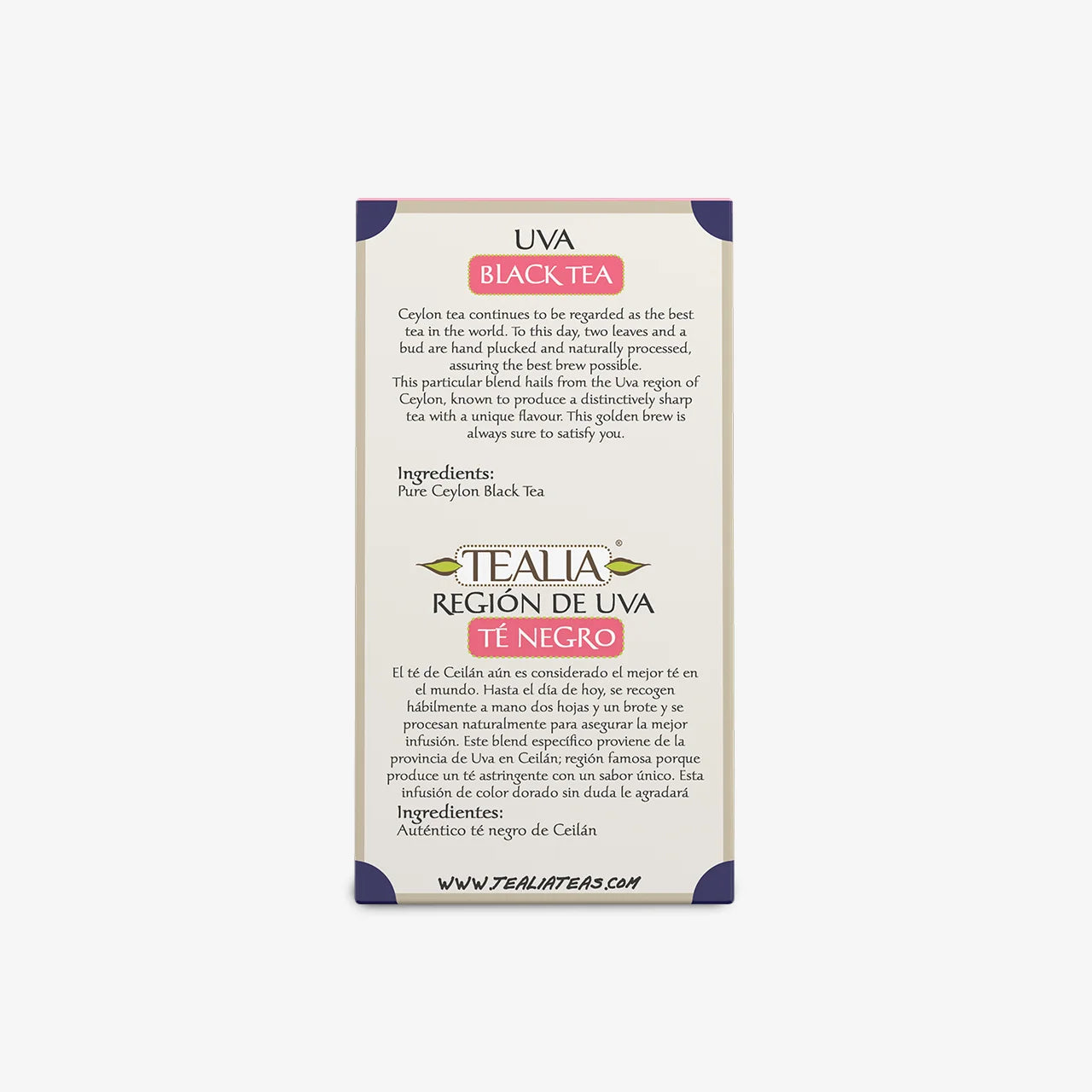 Ceylon Regional Tea - Uva (Pyramid Tea Bags)