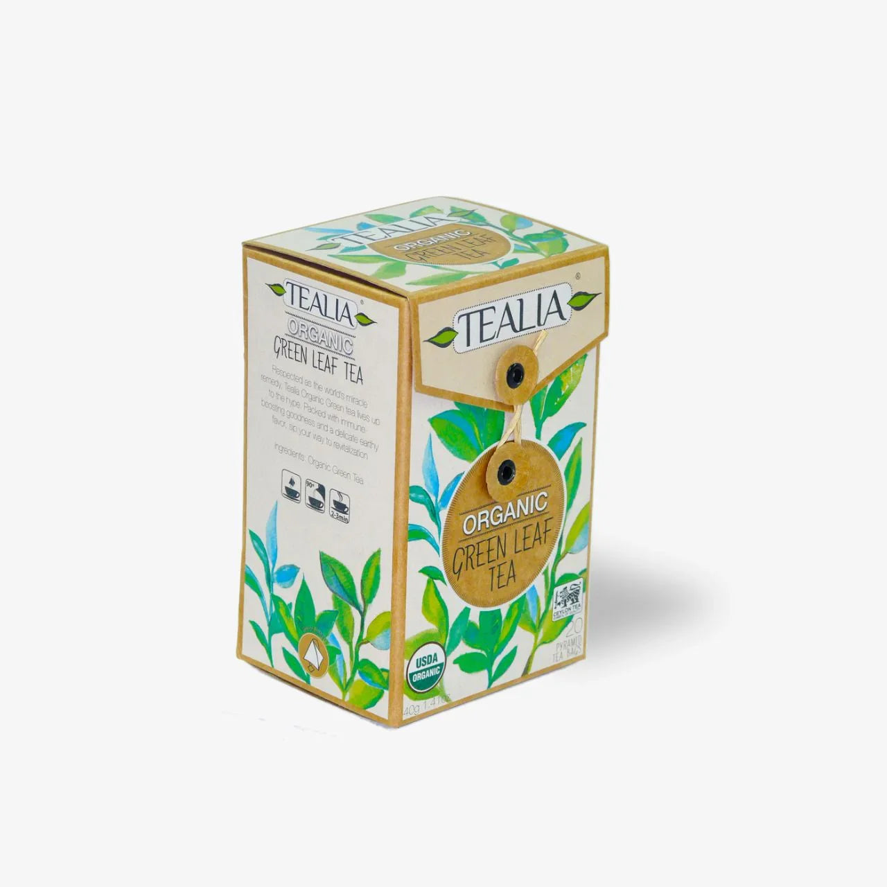 Organic Green Leaf Tea (20 Pyramid infusion Bags)